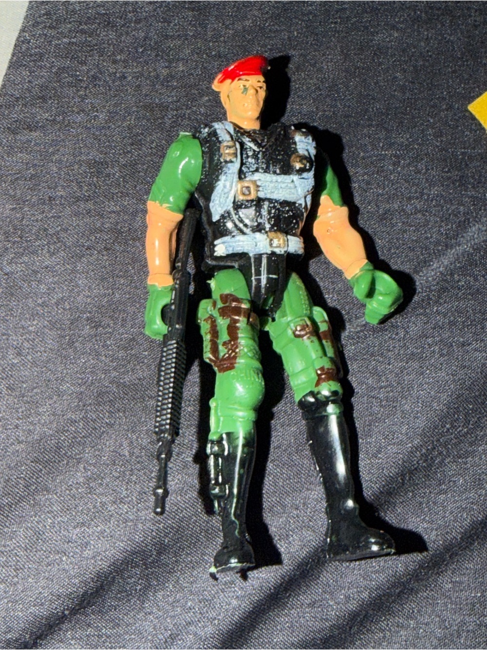 Military Commando Action Figure Figurine Character Guy Collectible Unknown Used.